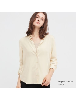 Rayon Long-Sleeve Blouse