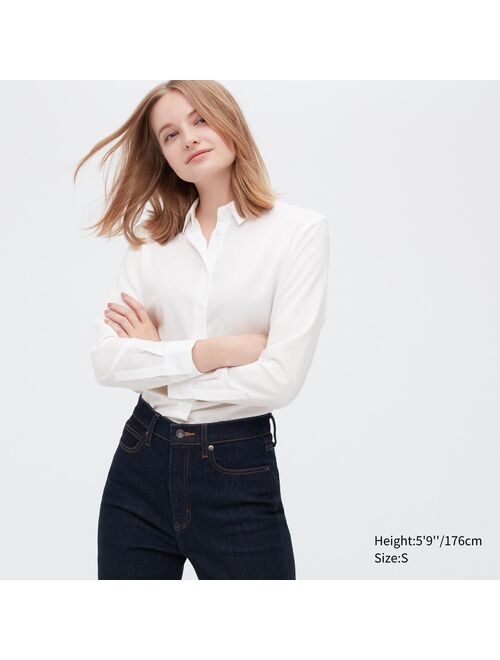 Uniqlo Rayon Long-Sleeve Blouse