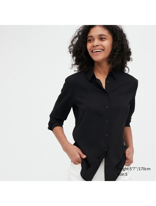 Uniqlo Rayon Long-Sleeve Blouse