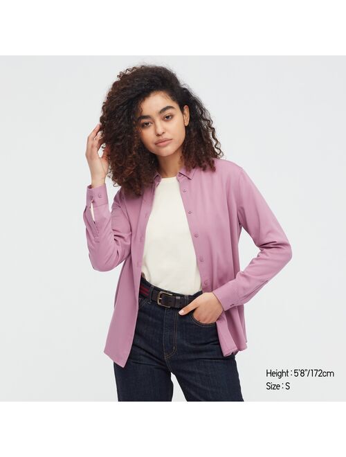 Uniqlo Rayon Long-Sleeve Blouse