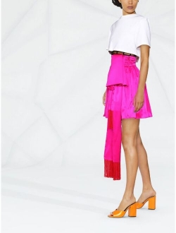 Rochas drape-detail pleated mini skirt