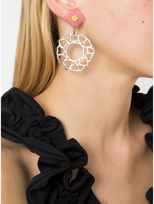 Amir Slama floral-applique drop earrings