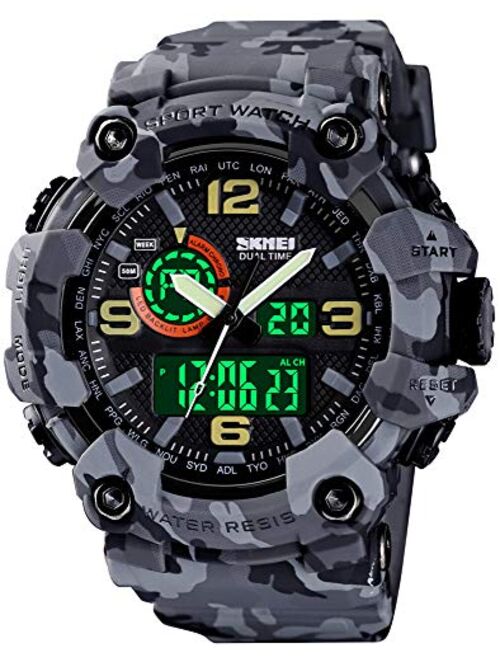 Gosasa Men's Watches Multi Function Military S-Shock Sports Watch LED Digital Waterproof Alarm Watches