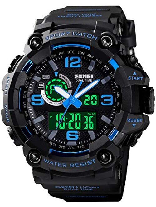 Gosasa Men's Watches Multi Function Military S-Shock Sports Watch LED Digital Waterproof Alarm Watches