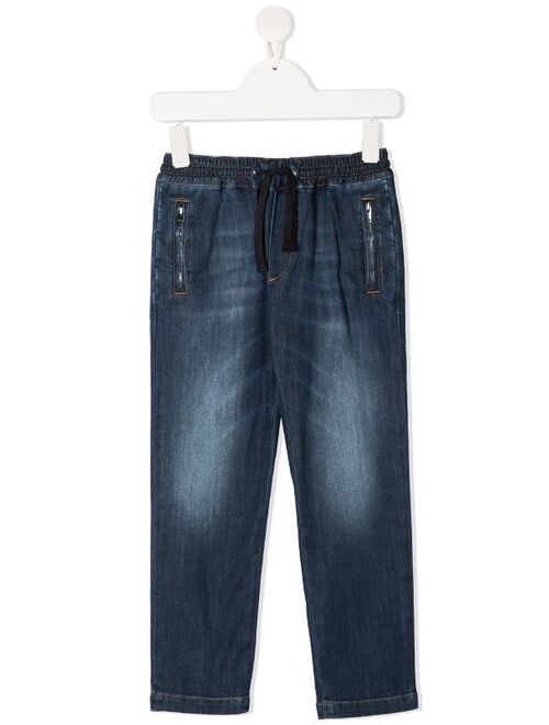 Dolce & Gabbana Kids drawstring-waist jeans