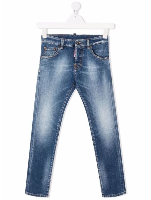 Dsquared2 Kids bleached skinny jeans