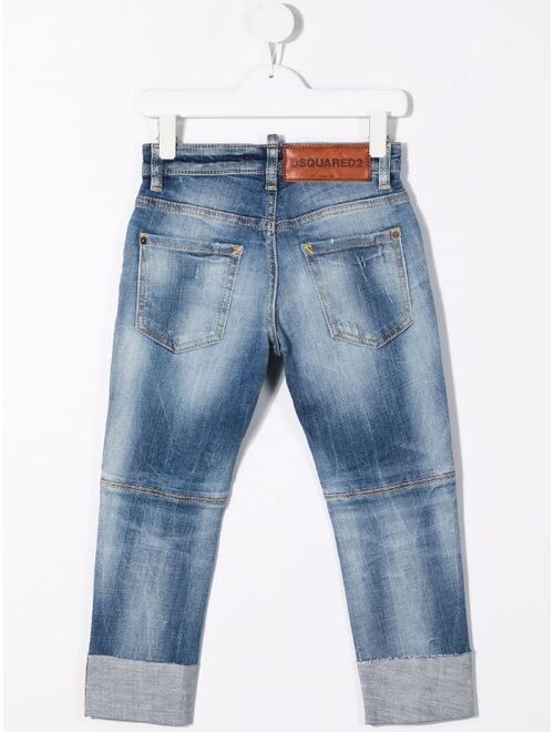 Dsquared2 Kids mid-rise slim-fit jeans