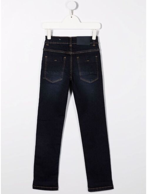 BOSS Kidswear mid-rise slim-cut jeans