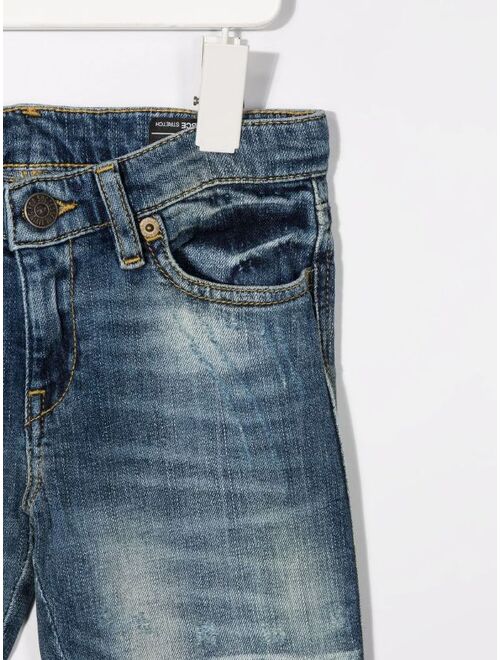 Diesel Kids straight-leg cotton-blend jeans