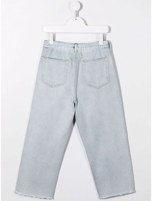 MM6 Maison Margiela Kids ripped-detail jeans