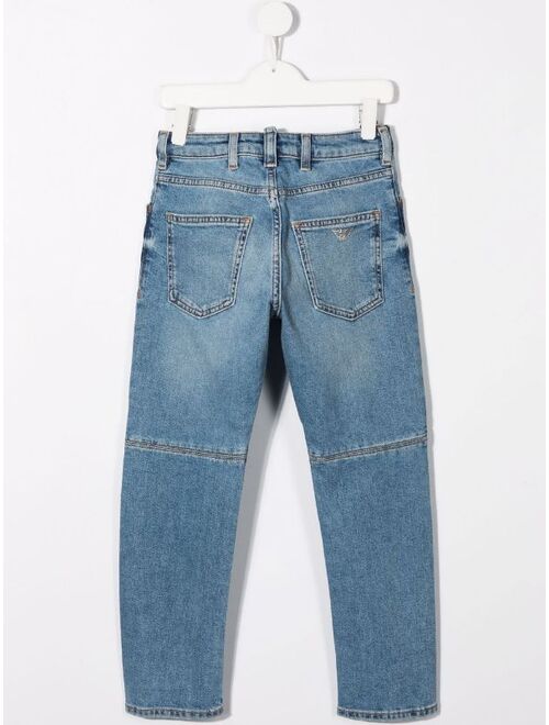 Emporio Armani Kids stonewashed denim jeans