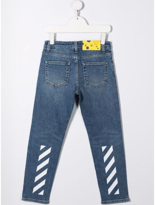 Off-White Kids mid-rise straight jeans