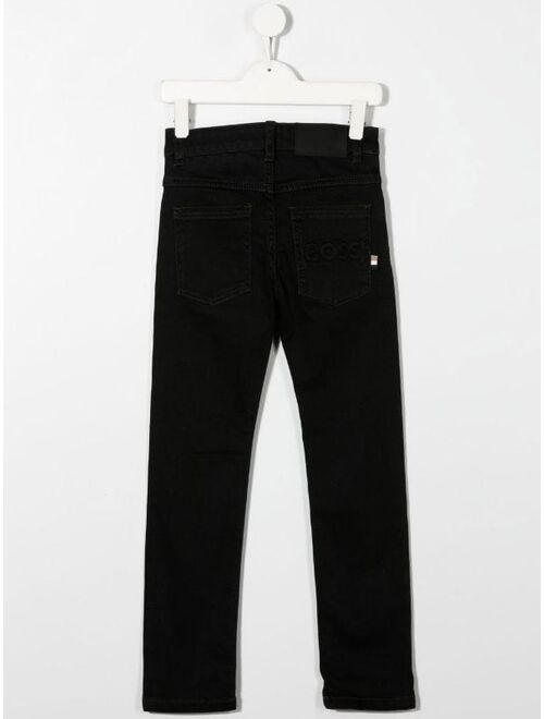 BOSS Kidswear mid-rise straight-leg jeans