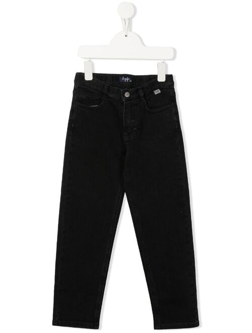 Il Gufo logo-patch straight-leg jeans