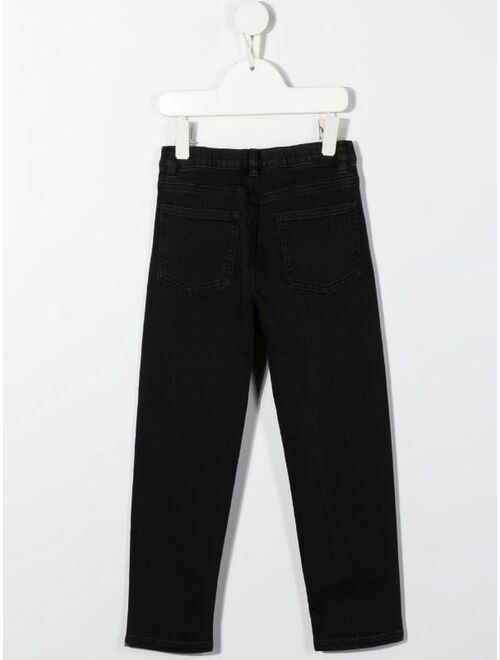 Il Gufo logo-patch straight-leg jeans