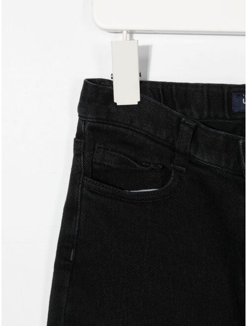 Il Gufo logo-patch straight-leg jeans