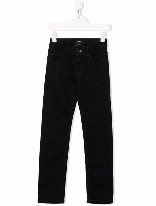 BOSS Kidswear mid-rise straight-leg jeans