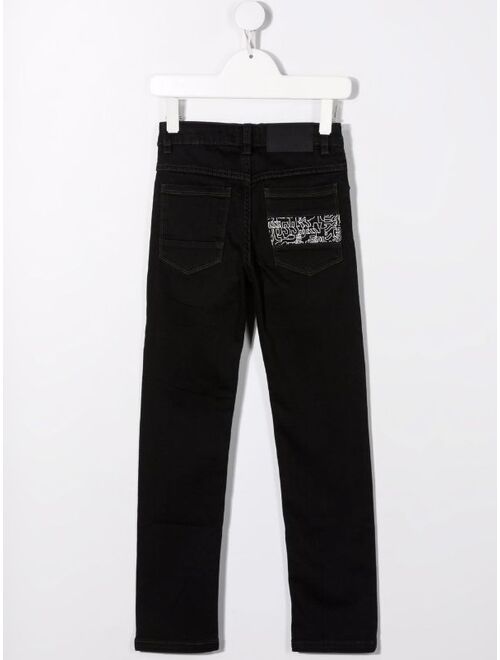 BOSS Kidswear mid-rise straight-leg jeans