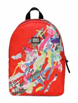 Kids newspaper logo plaque backpack