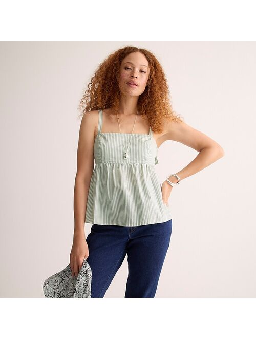 J.Crew Tie-shoulder tank top in Ratti coral vines