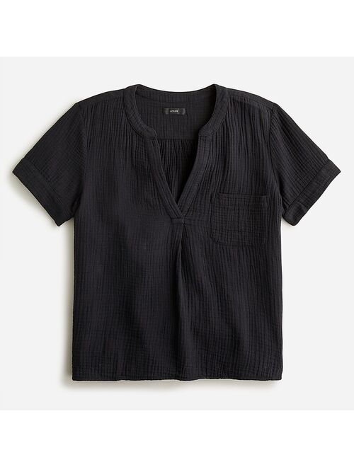 J.Crew V-neck soft gauze popover