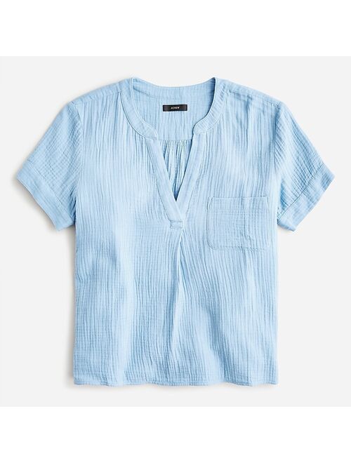 J.Crew V-neck soft gauze popover