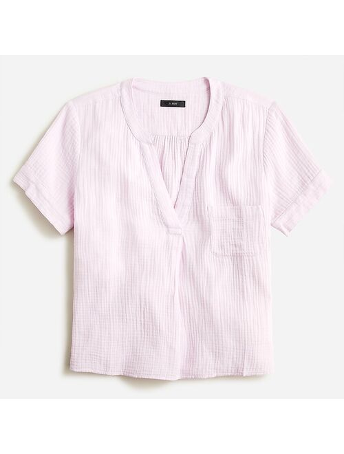 J.Crew V-neck soft gauze popover