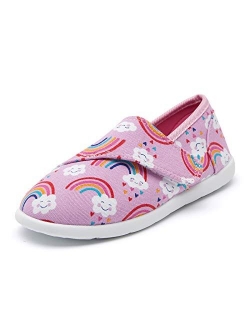 K KomForme Toddler Sneakers Girl Boys Slip On Canvas Shoes with Breathable Upper