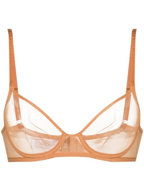 Nubian Skin tulle moulded underwire bra