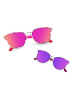 Aofalbe Kids Sunglasses, Mom & Daughter Mommy & Me Matching Sunglasses for Kids Children Mirrored UV400 Girls Boys Age 3-12