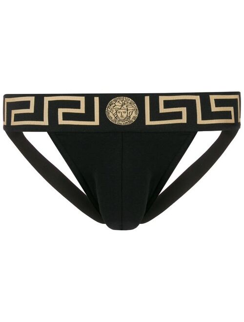 Versace Medusa Greca waistband jock strap