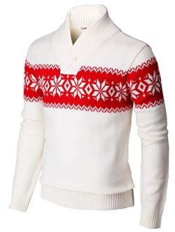 H2H Mens Slim Fit Casual Christmas Sweater Knitted Xmas Knitwear