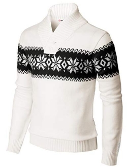 H2H Mens Slim Fit Casual Christmas Sweater Knitted Xmas Knitwear