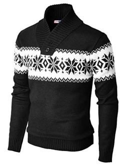 H2H Mens Slim Fit Casual Christmas Sweater Knitted Xmas Knitwear