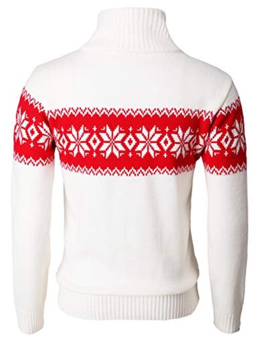 H2H Mens Slim Fit Casual Christmas Sweater Knitted Xmas Knitwear