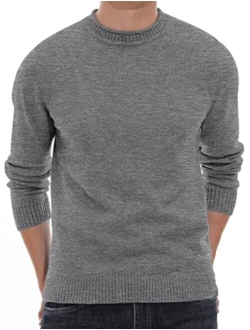 Sailwind Men's Crewneck Sweater Soft Casual Sweaters for Men Classic Pullover Sweaters with Ribbing Edge