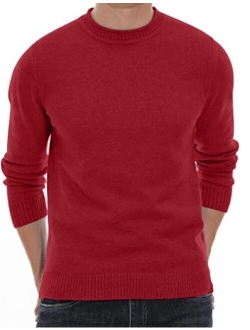 Sailwind Men's Crewneck Sweater Soft Casual Sweaters for Men Classic Pullover Sweaters with Ribbing Edge