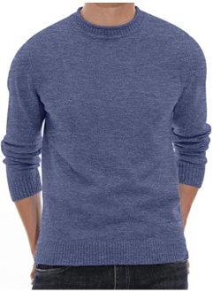 Sailwind Men's Crewneck Sweater Soft Casual Sweaters for Men Classic Pullover Sweaters with Ribbing Edge