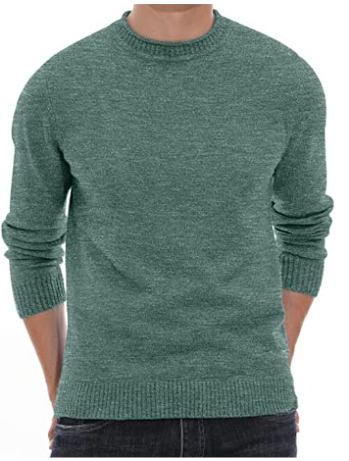 Sailwind Men's Crewneck Sweater Soft Casual Sweaters for Men Classic Pullover Sweaters with Ribbing Edge