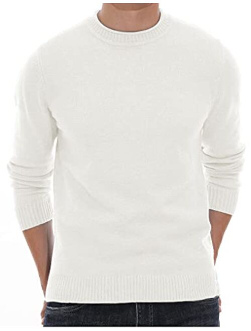 Sailwind Men's Crewneck Sweater Soft Casual Sweaters for Men Classic Pullover Sweaters with Ribbing Edge