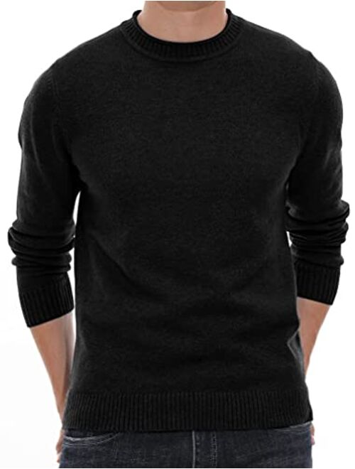 Sailwind Men's Crewneck Sweater Soft Casual Sweaters for Men Classic Pullover Sweaters with Ribbing Edge