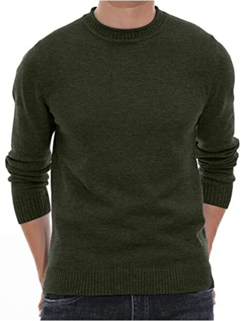 Sailwind Men's Crewneck Sweater Soft Casual Sweaters for Men Classic Pullover Sweaters with Ribbing Edge