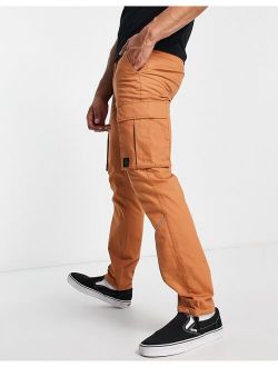 Topman relaxed nylon multi pocket cargo pants in black