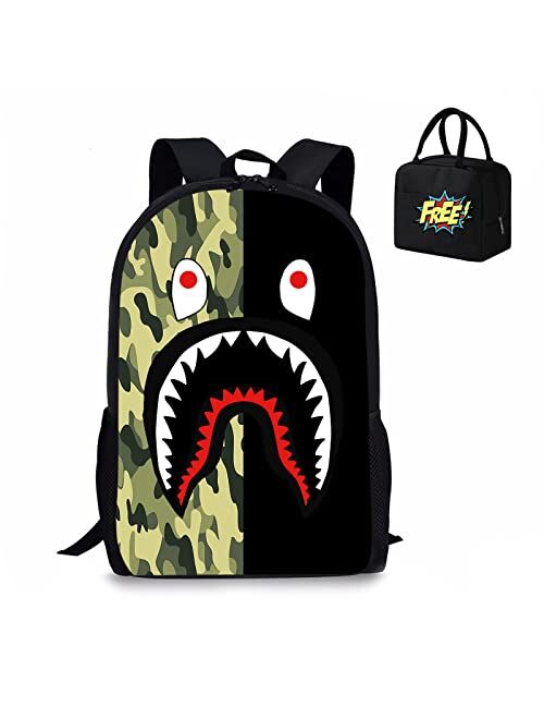 Bifmuzad Fashion 17inch Laptop Backpack,Large Capacity with Camouflage Pattern Backpack for Boys Girls