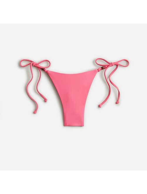 J.Crew Curved-waist cheeky string bikini bottom with beads