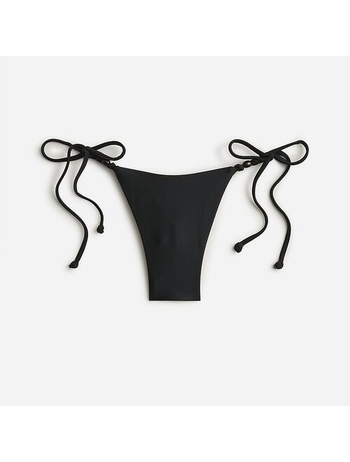 J.Crew Curved-waist cheeky string bikini bottom with beads