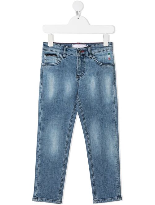 Philipp Plein Junior Iconic Plein straight-leg jeans