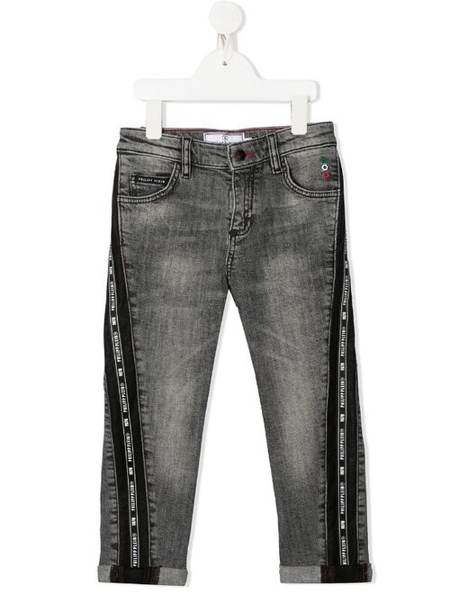 Philipp Plein Junior Iconic Plein straight-leg jeans