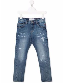 Philipp Plein Junior cartoon-patch jeans