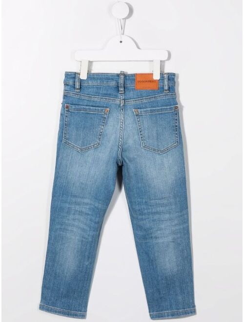 Dsquared2 Kids straight-leg whiskered jeans